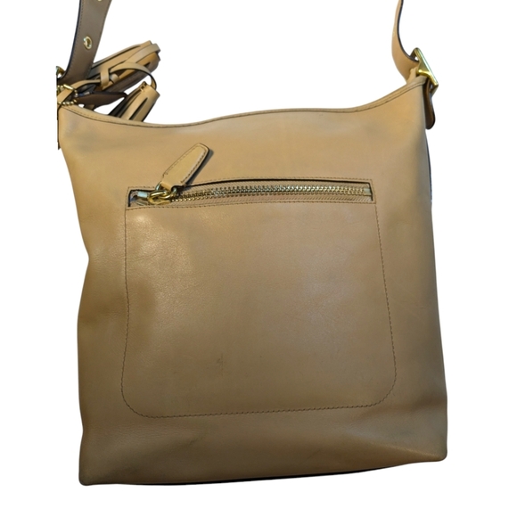 COACH BUCKET Large Legacy Light Tan LEATHER DUFFLE SHOULDER BAG - Picture 10 of 16